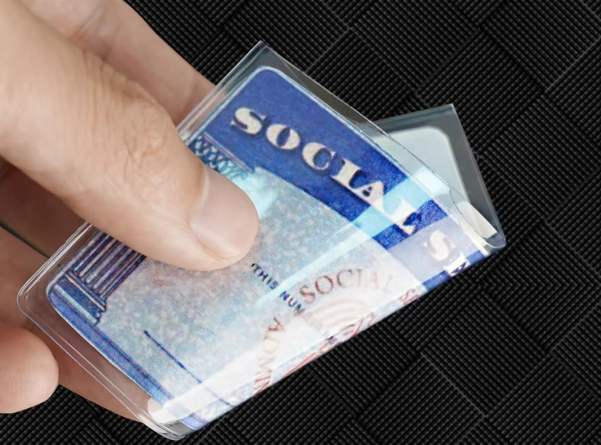 20 Pack Clear Card Protector Sleeves, Social Security & ID Card Holders