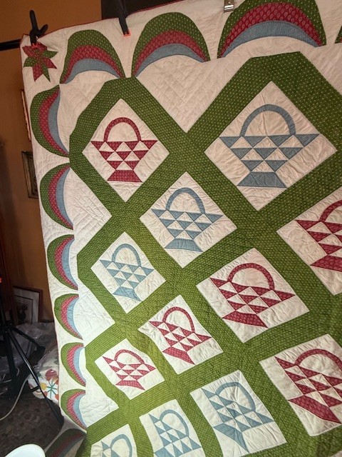 Glorious 19Th Century Basket Quilt