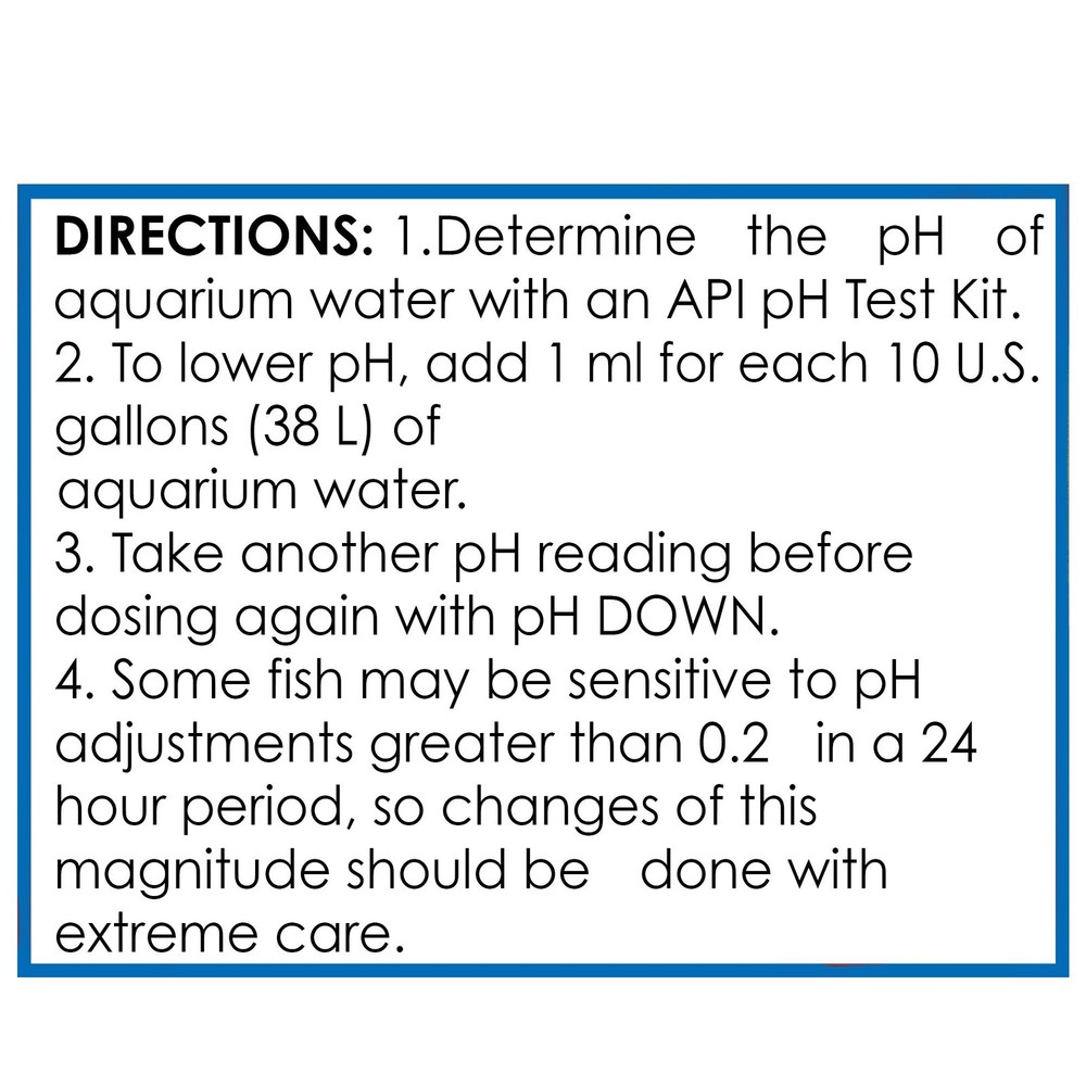 API pH DOWN Freshwater Aquarium Water Reducing Solution 4 oz, Multi