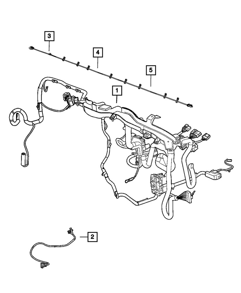 Genuine Mopar Instrument Panel Wiring 68197103AB