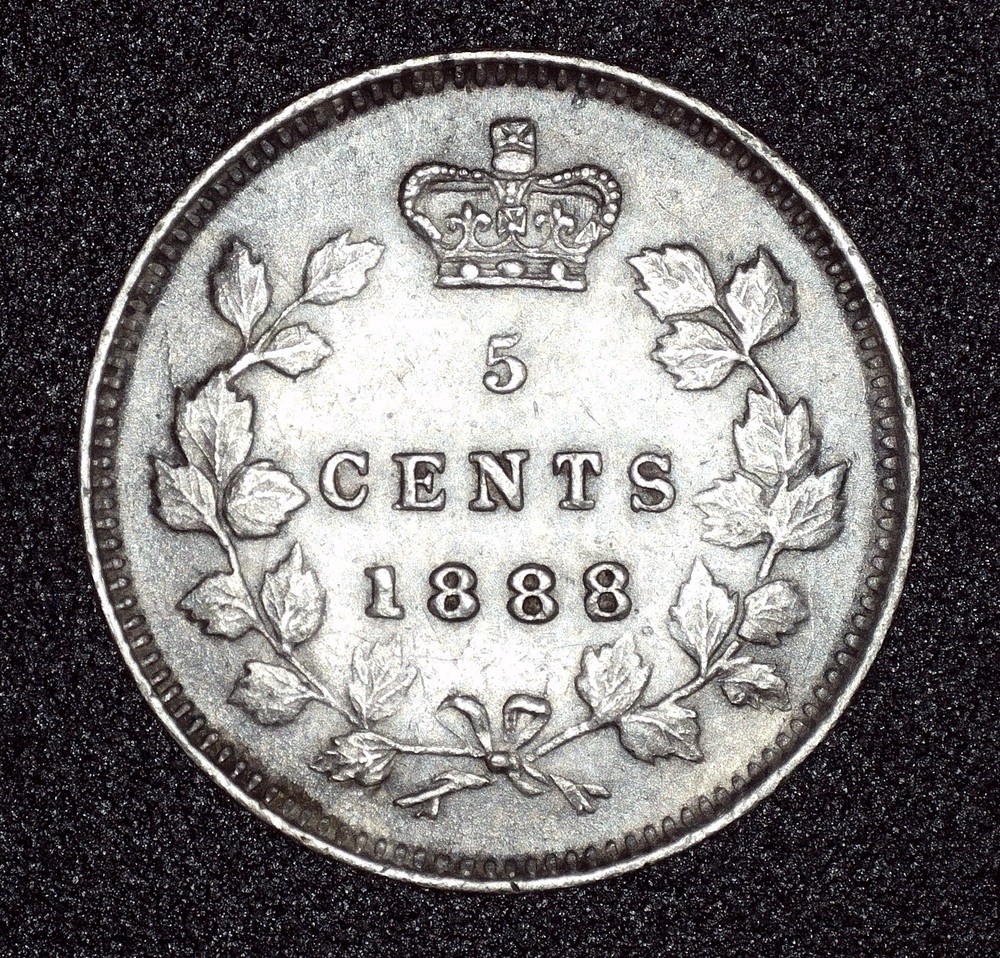 1888 Canada 5 Cent, AU