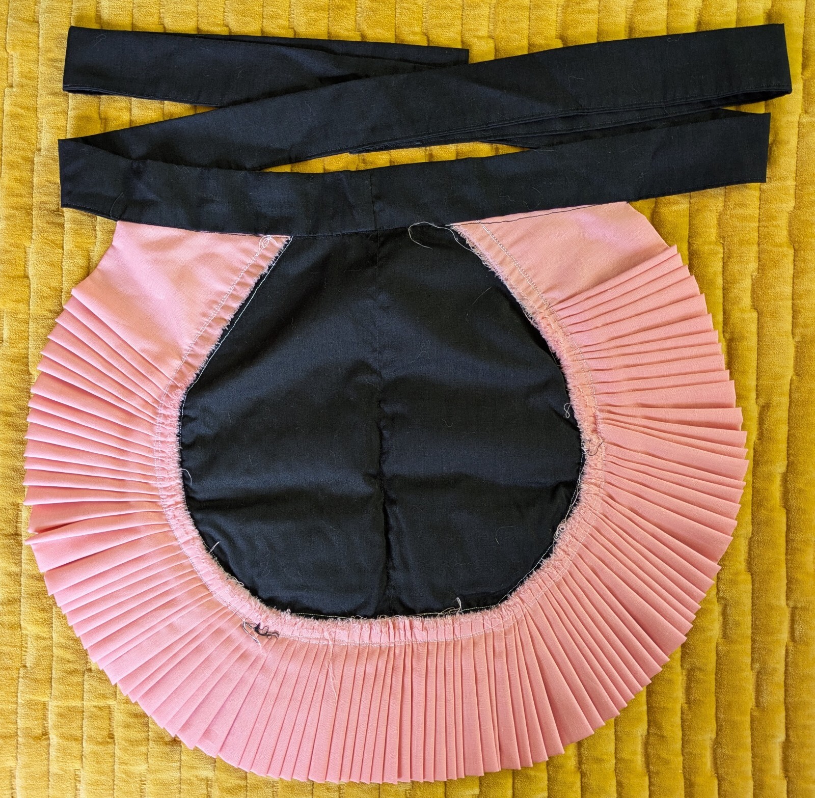 Vintage Native American Seminole Patchwork Apron with Pockets and Pleats