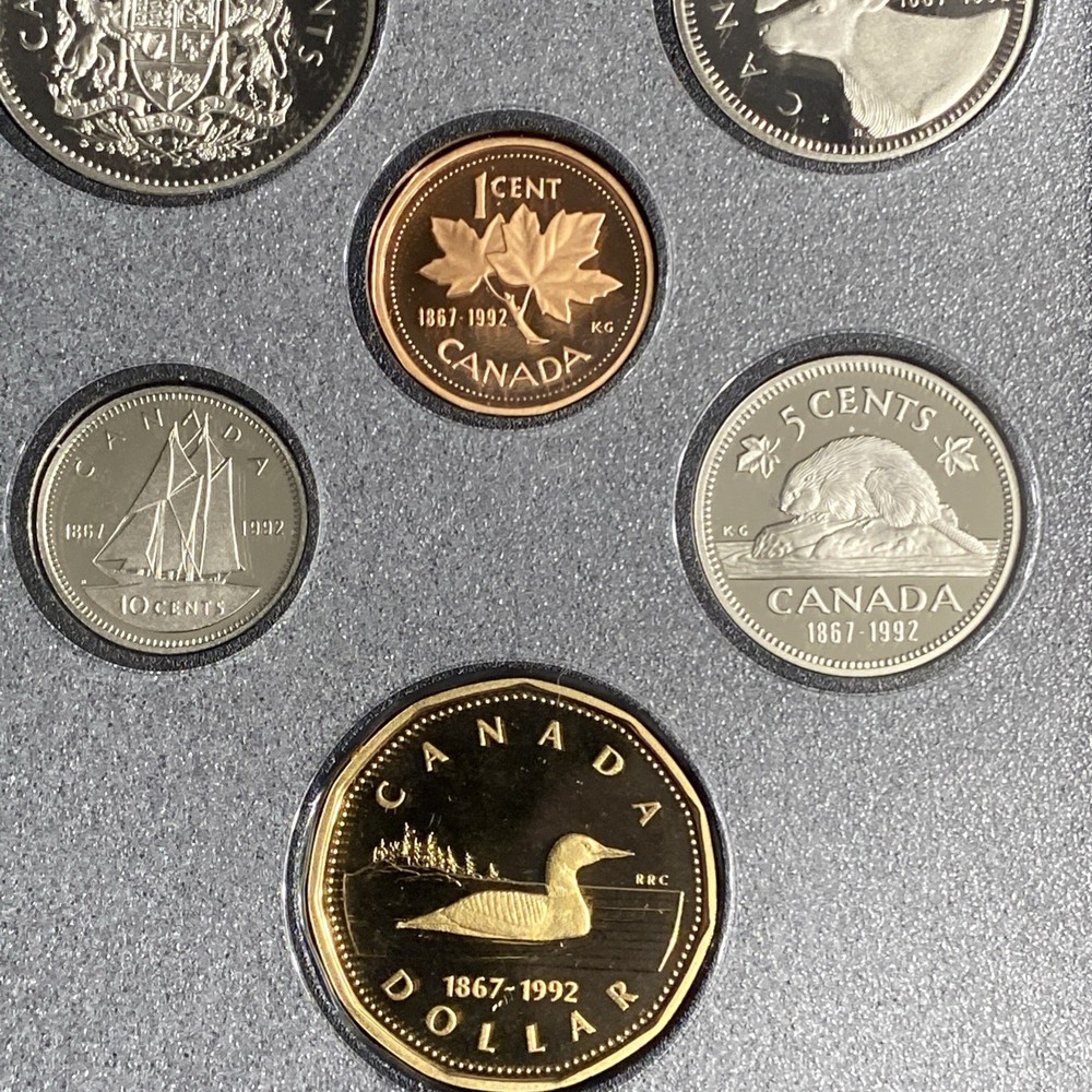1992 Canada Proof Double Dollar Set (.925 Silver Dollar -Mint Set) Uncirculated