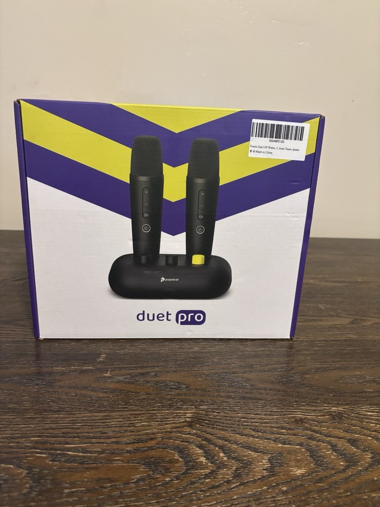 popsical duet pro Wireless Handheld Microphone System, Mute Switch, Charging Do…