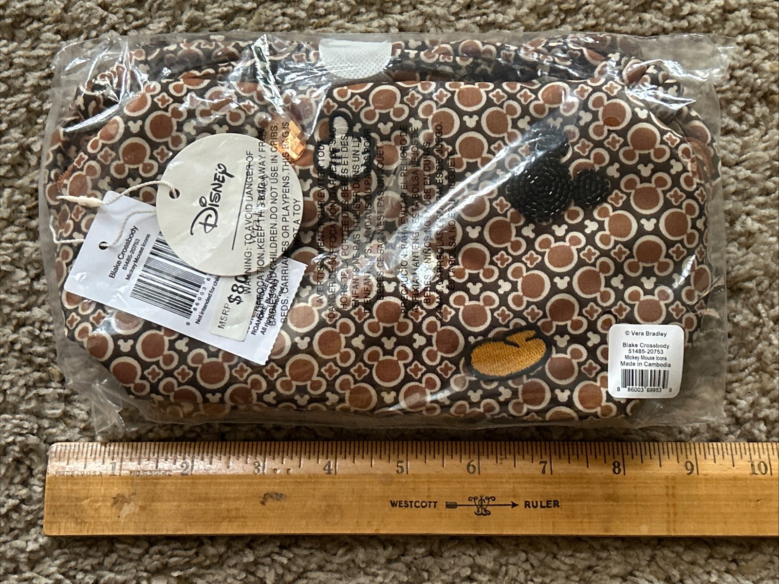 NEW in Package - VERA BRADLEY - Disney Blake Crossbody - Mickey Mouse