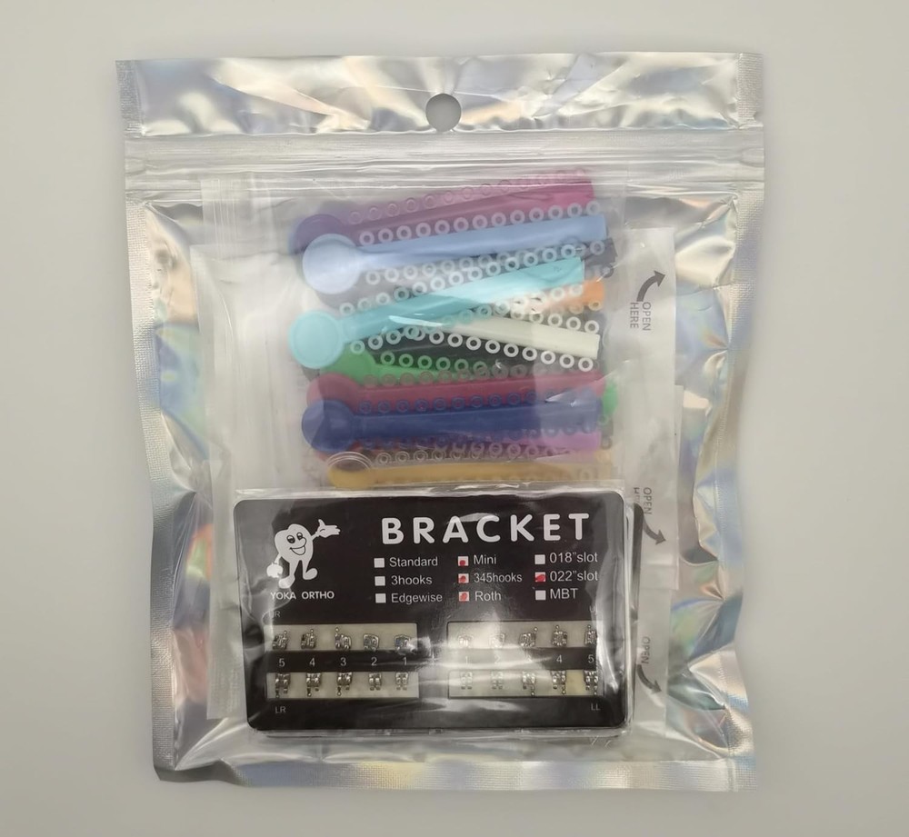 Orthodontic Teeth Brackets Mini Roth Bondable Braces Kit with Hooks and Multiple