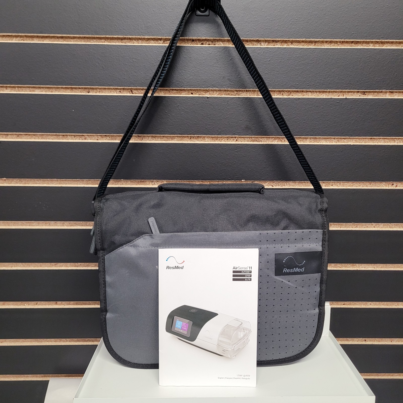 ResMed Airsense 11 Padded CPAP Carry Case W/ Shoulder Strap Gray Travel Bag