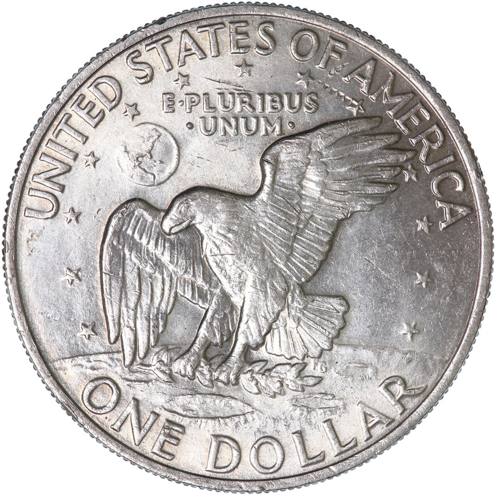 1972 (P) Eisenhower Dollar Type 3 AU+ Ike