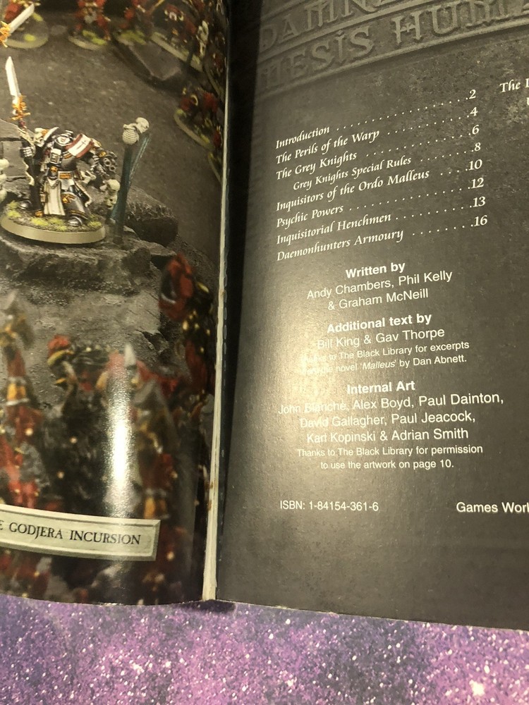 Warhammer 40K Codex: Daemonhunters GW 2003 RPG Guide Book