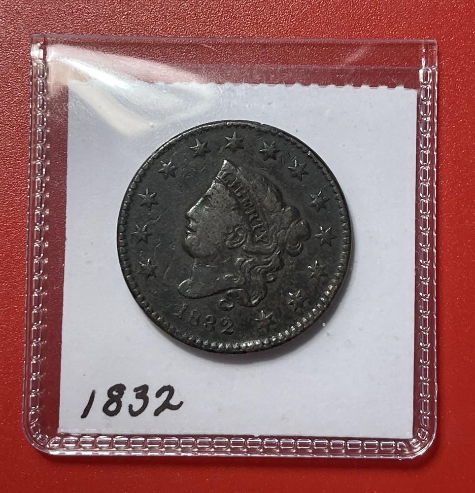 1832 Coronet Head Large Cent, Circulated.