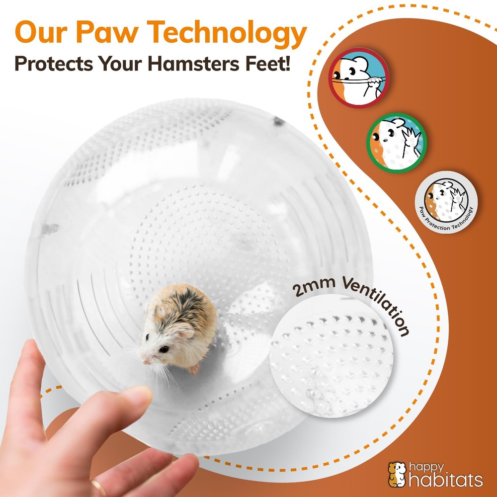 Clear Hamster Exercise Ball 7 Inch Sturdy Dwarf Ventilated Small Pets 1 PCS