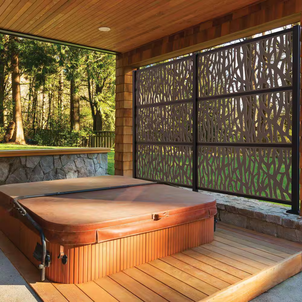 2 Ft. X 4 Ft. Sprig Umber Decorative Screen Panel