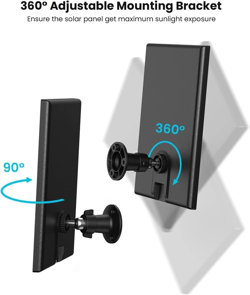 Solar Panel for Wireless Outdoor Security Camera,with DC 5V 3W Type C,No Camera