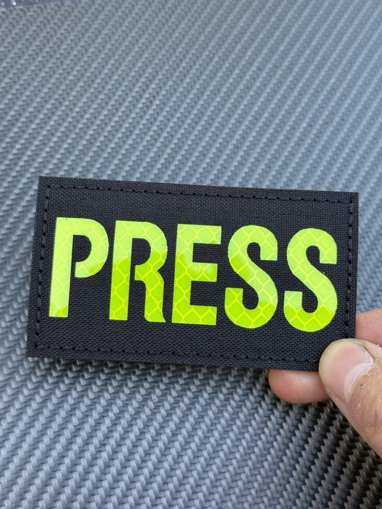 Press Reflective Solas USCG Tactical Duty Patch Hook Loop Backing Yellow