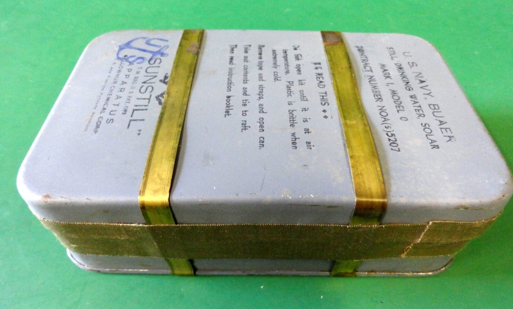 US NAVY BU. AERO SOLAR WATER DRINKING STILL MKI, MOD 0
