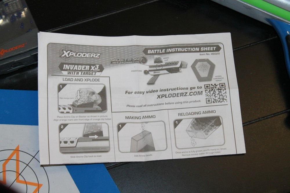 Xploderz Gun Invader X3 With Target Item No #46025