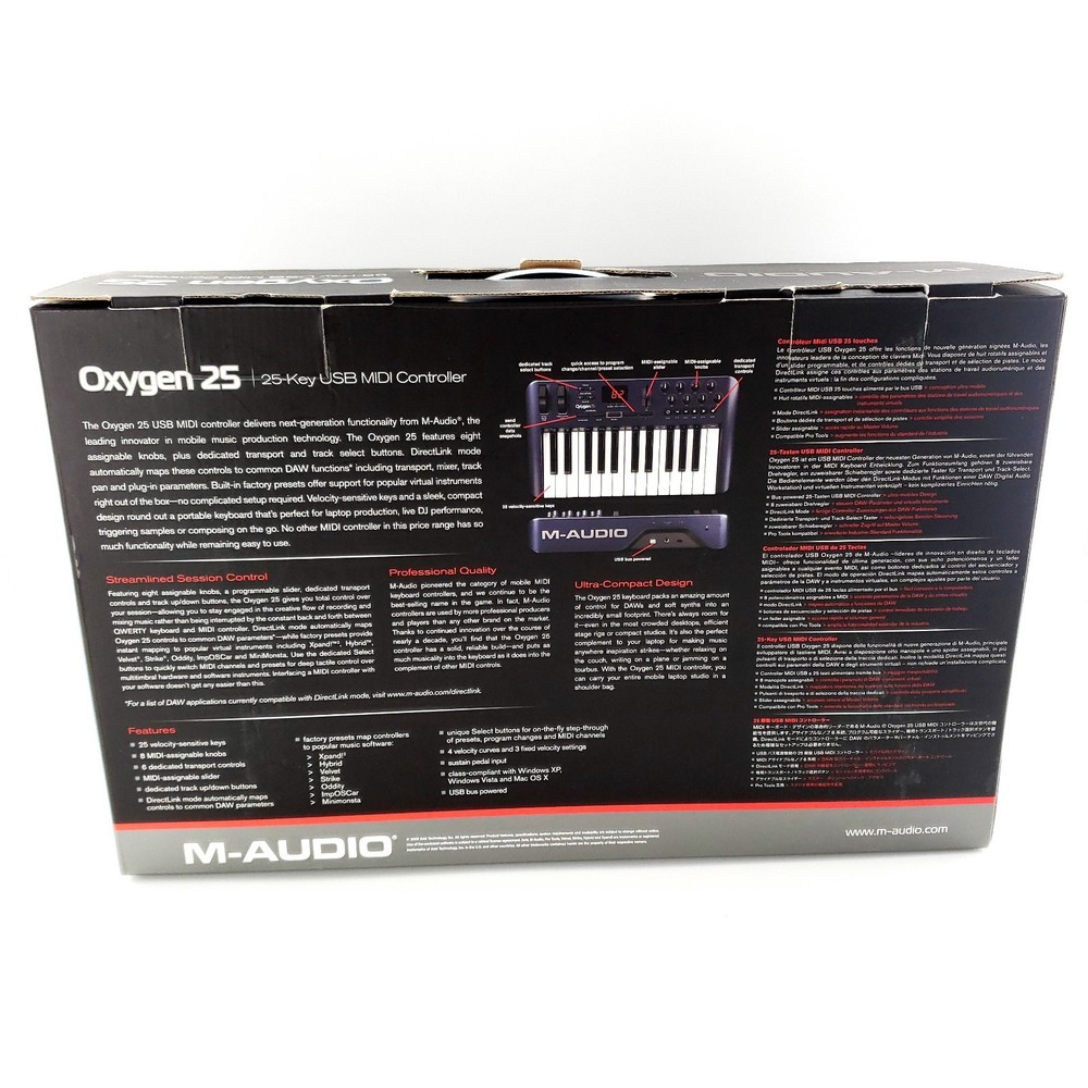 M-Audio Oxygen 25 Key 3rd Gen MIDI Controller Keyboard Complete