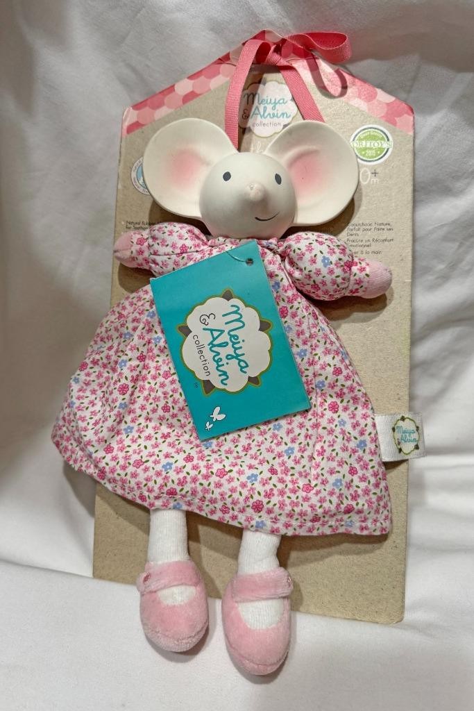 Meiya and Alvin Meiya the Mouse Soft Toy Teether New with Tag on card