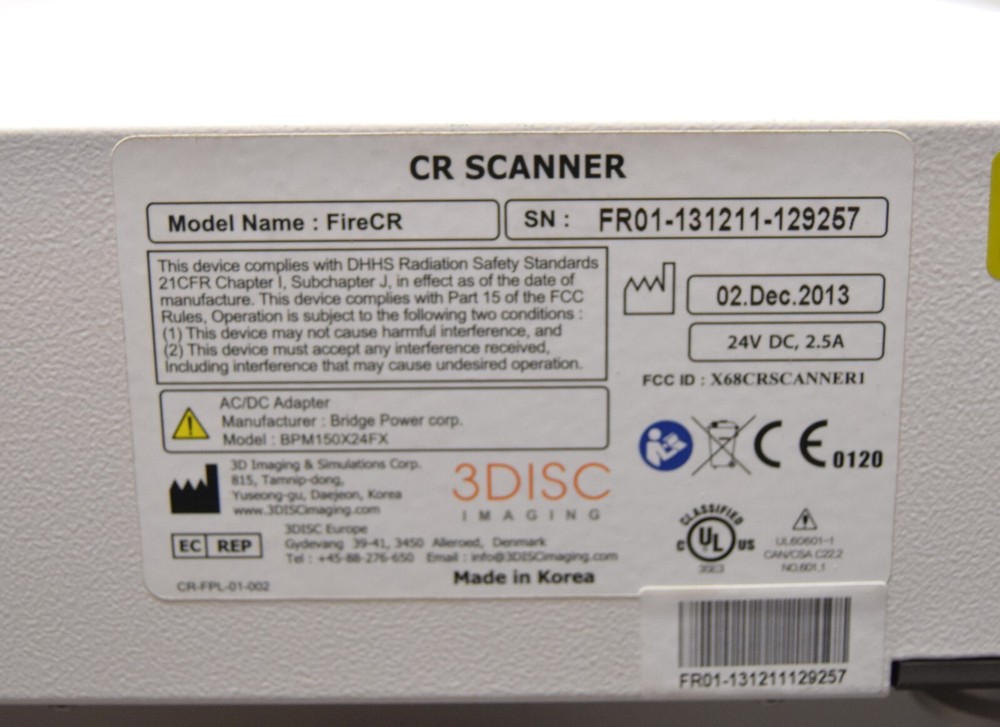 FIRECR Plus Veterinary Scanner (untested)