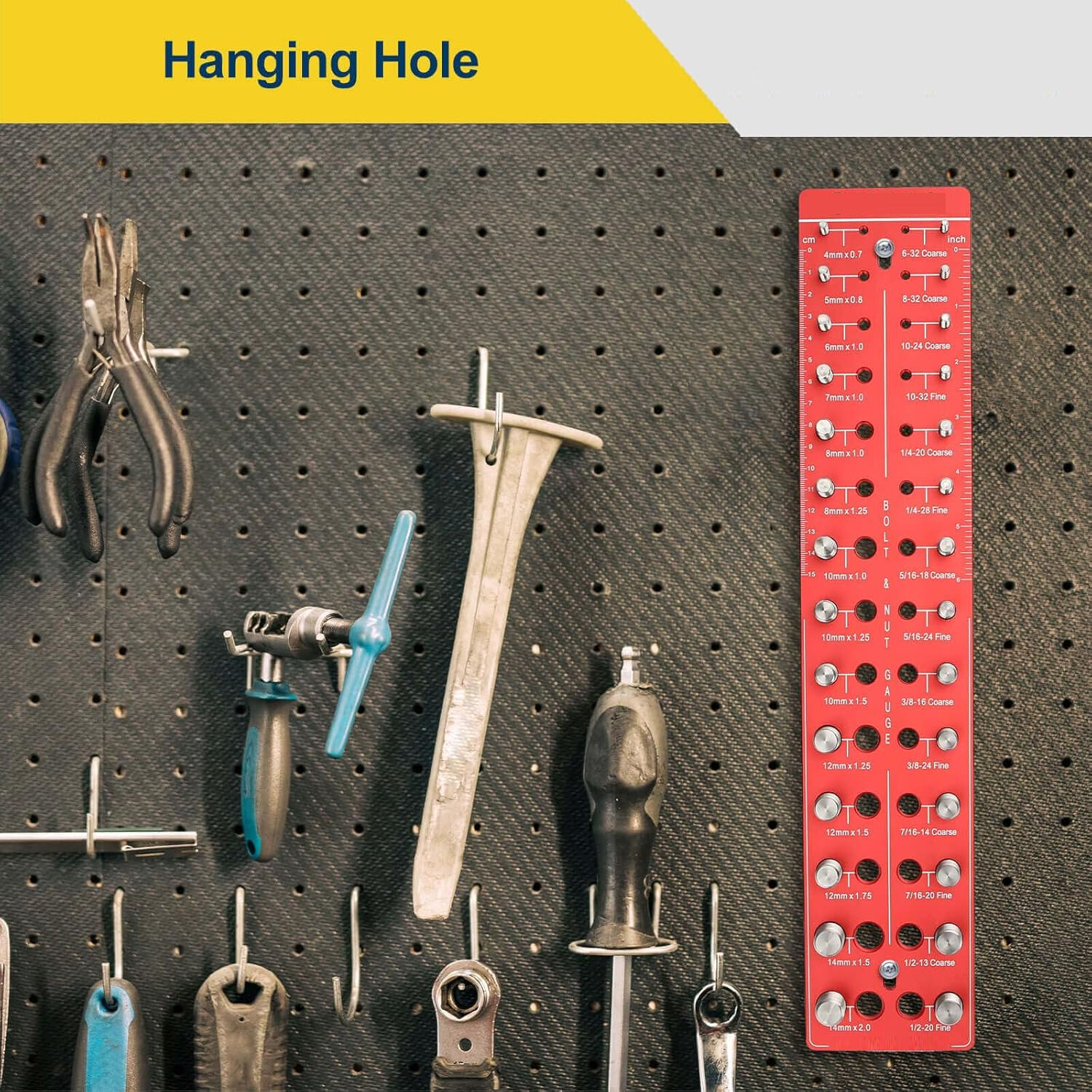 28 Nut and Bolt Thread Checker Thread Identifier Gauge Inch and Metric Screw