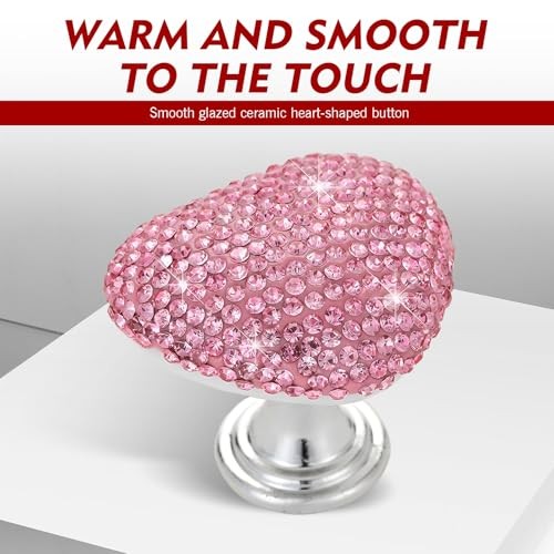 Car Push Start Button, Scratch-resistant Push-type 1 PC Pink #Diamond-encrusted