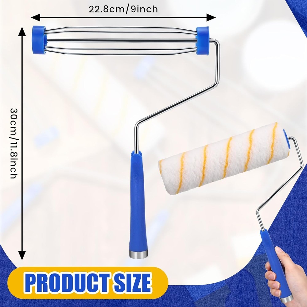 18 Pack 9 Inch Paint Roller Frame 5 Wire Galvanized Roller Handle Brush House