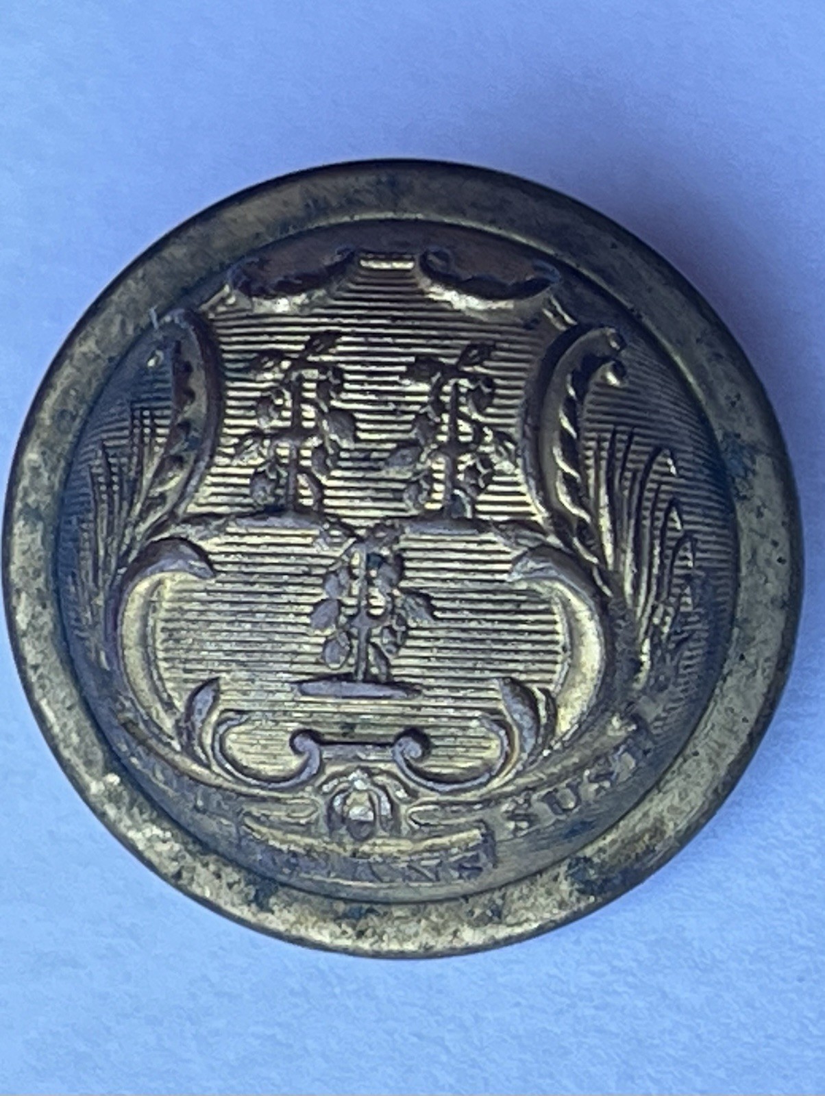 Connecticut State Seal Civil War - Indian War Button 3 piece Extra Quality