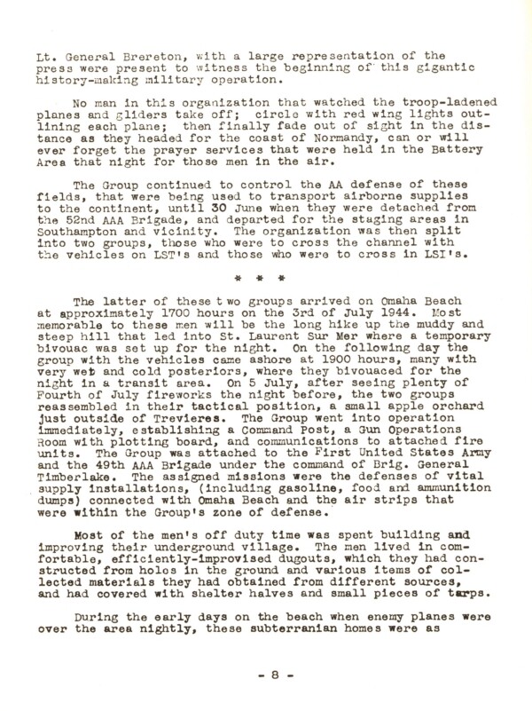 *CD File 29th AAA Group – History WW2