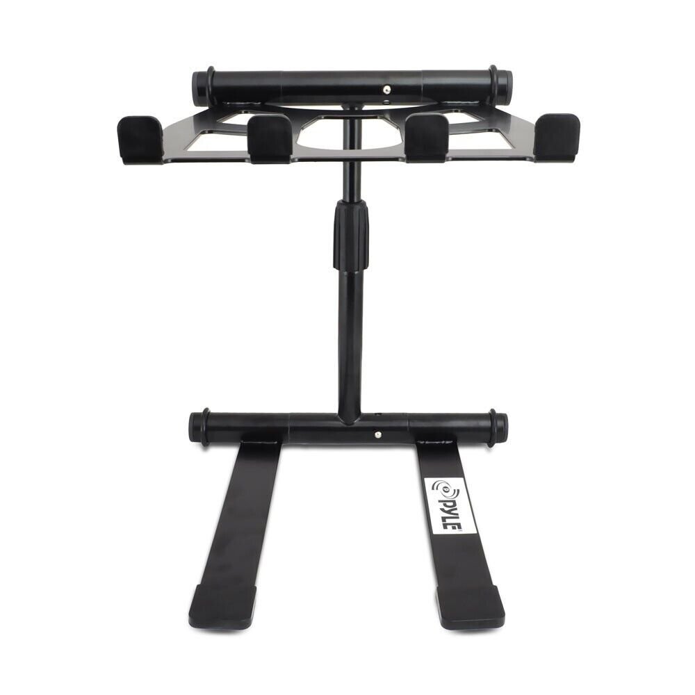 Pyle Universal Foldable DJ Laptop Stand-Professional Portable Telescoping Height