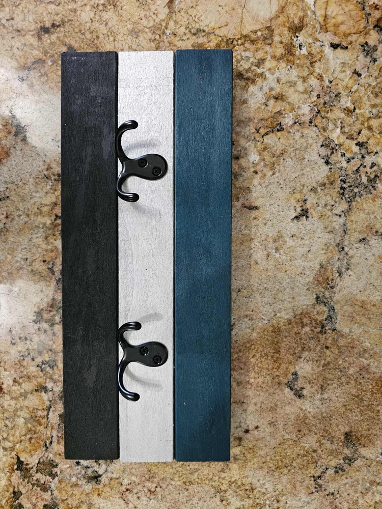 Rustic Handcrafted Pet Leash Holder 2 Double Hook