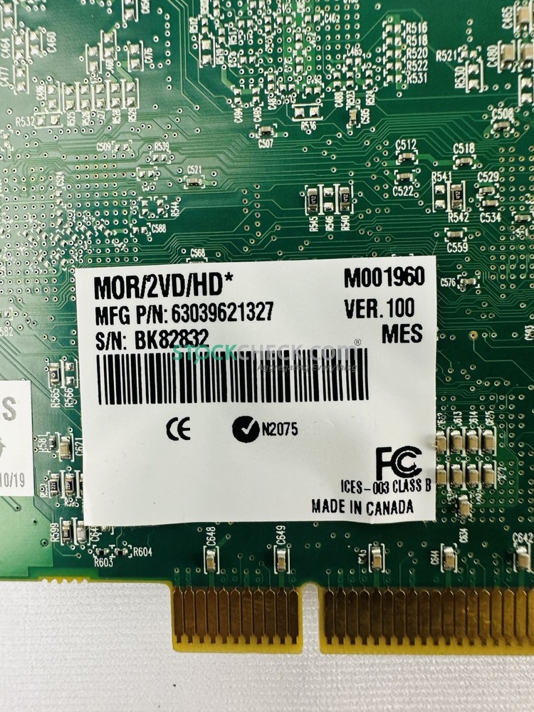 Matrox MOR/2VD/HD PCI Video Capture Card