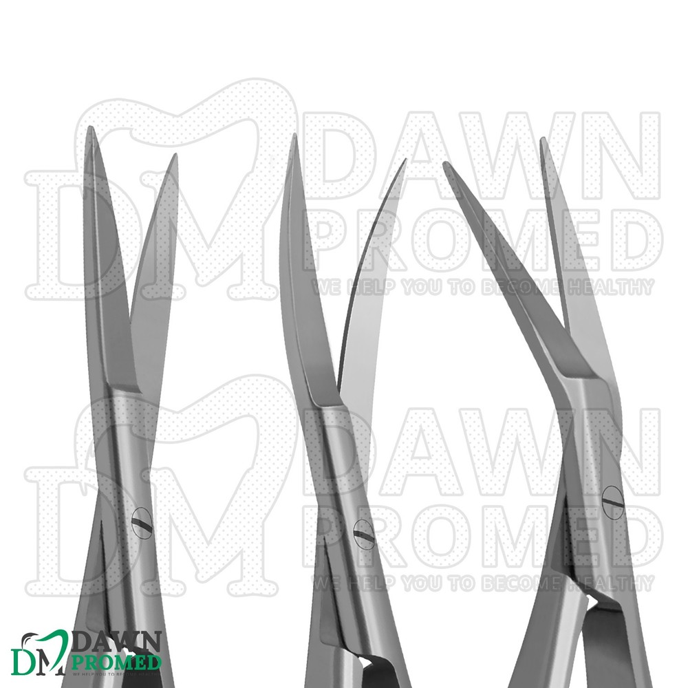 3 Pcs Micro Iris Scissors 4.5" STR, CVD & ANG Ophthalmic & Lab Instruments Set