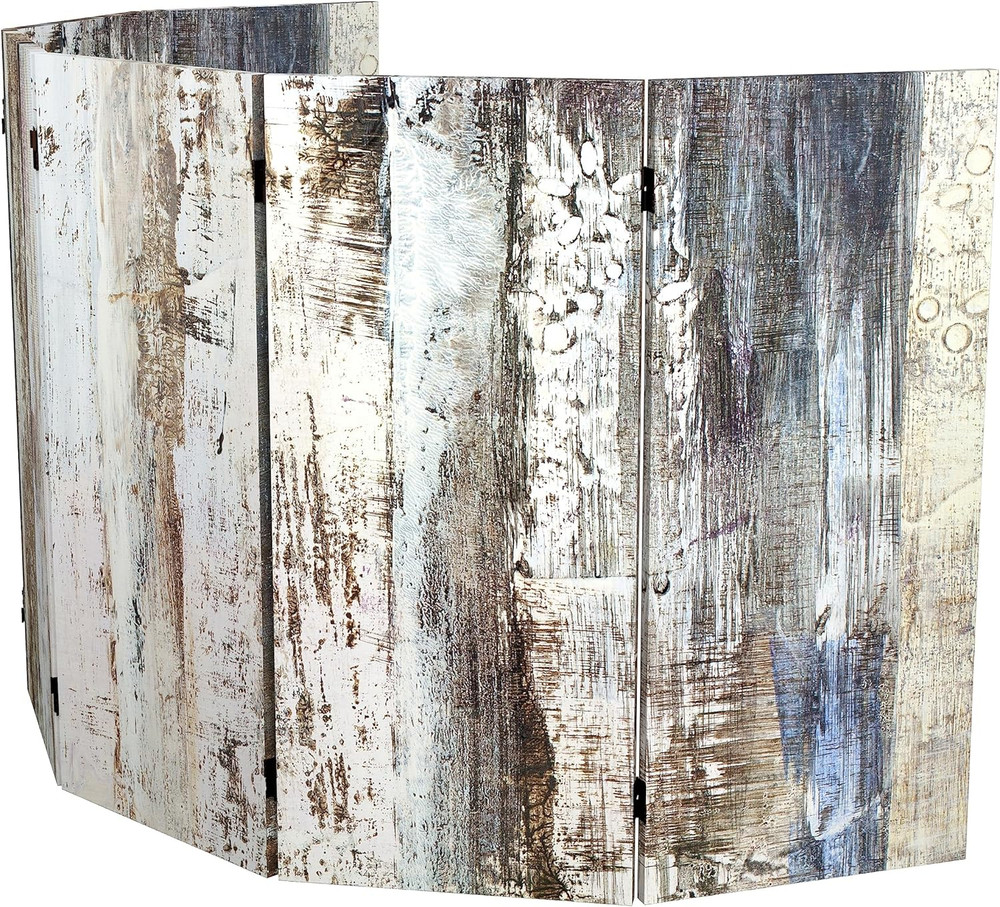 3ft Double-Sided Winter Woods Folding Screen - 6 Panel Room Divider