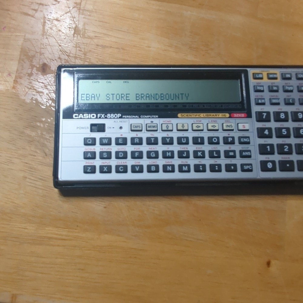 CASIO FX-880P Personal Computer Calculator 116 lib 32k Basic - Works (Vintage)