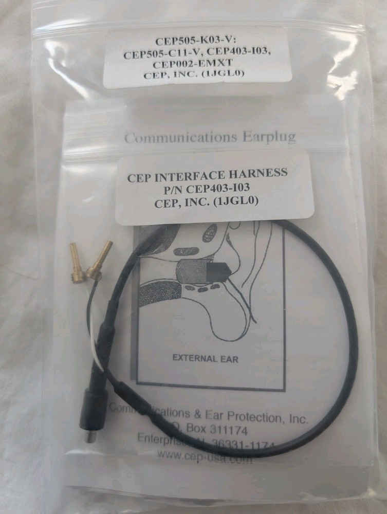 Communications Ear Plugs (CEP) Helmet Interface Kit - Flight Helmet