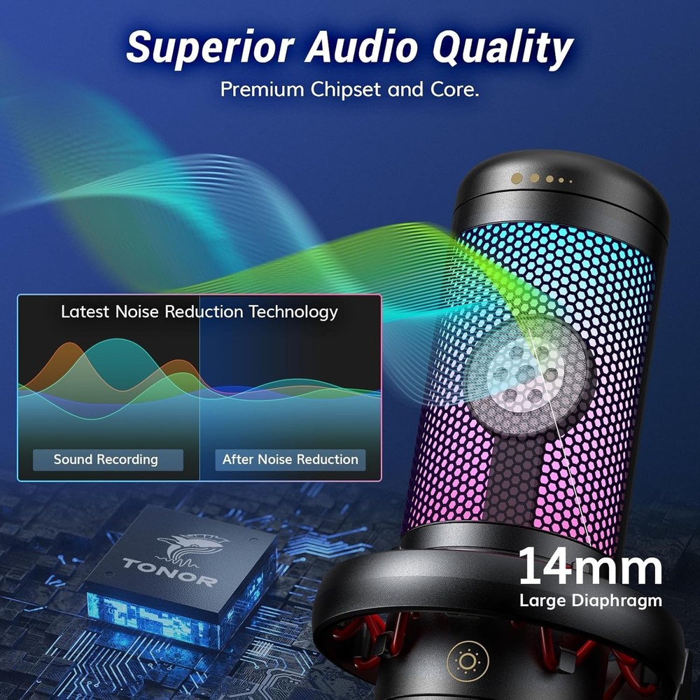 RGB Gaming Microphone Set with Boom Arm