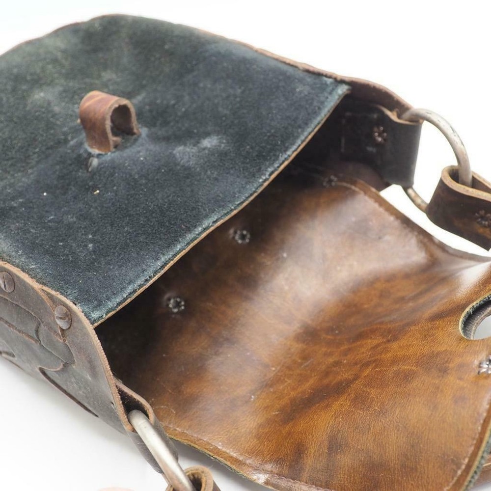 Hand Tooled Design Leather Suede Purse