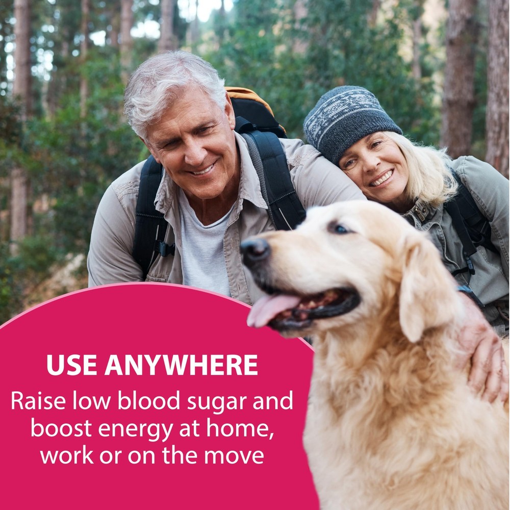 TRUEplus Glucose Tablets, Raspberry, 6x 10ct Tubes - Fast Acting