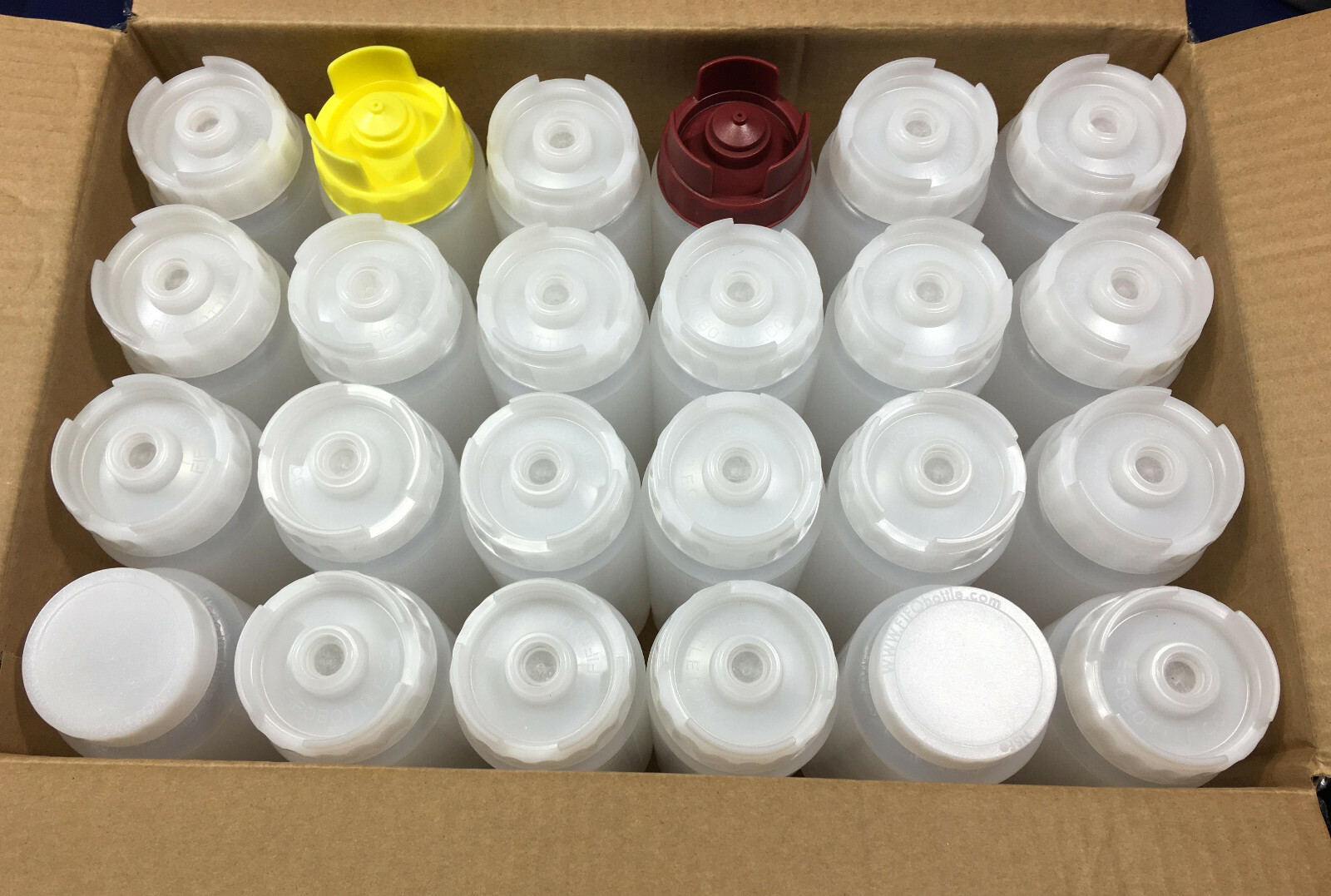 FIFO - 16 oz Squeeze Bottle (24-Pack) double capped ended sauce subway sandwich