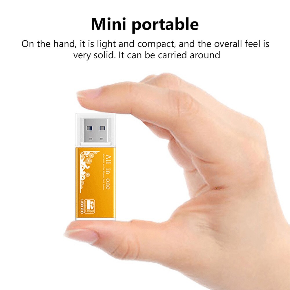 USB SD Memory Card Reader 4 In 1 Adapter SDHC MMC Micro SD T-Flash M2 MS Duo 29