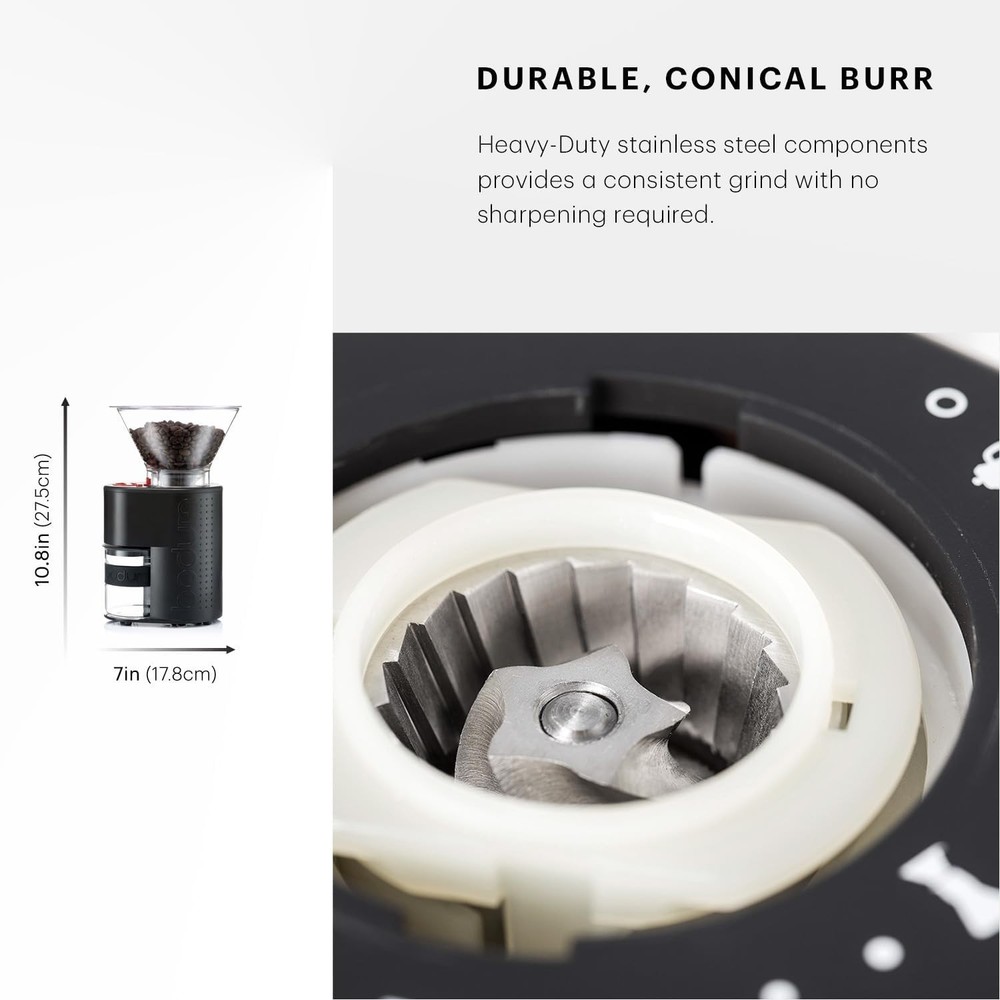 Electric Coffee Grinder - 12 Grind Settings