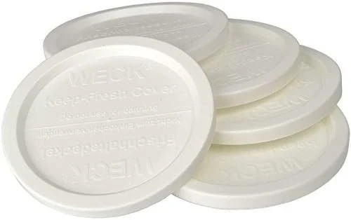 Weck Large Jar 5 Pack Keep Fresh Plastic Lids, 5 Pack (large = 4, 100mm Opening)