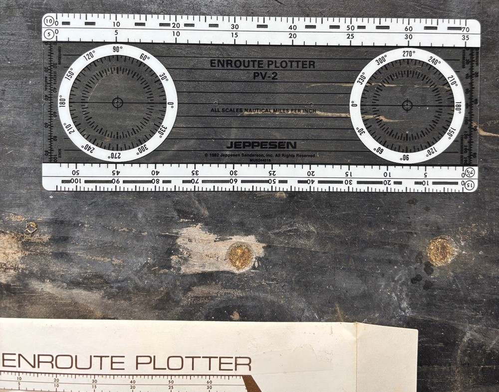 Jeppesen Enroute Aviation Pilot Plotter PV-2