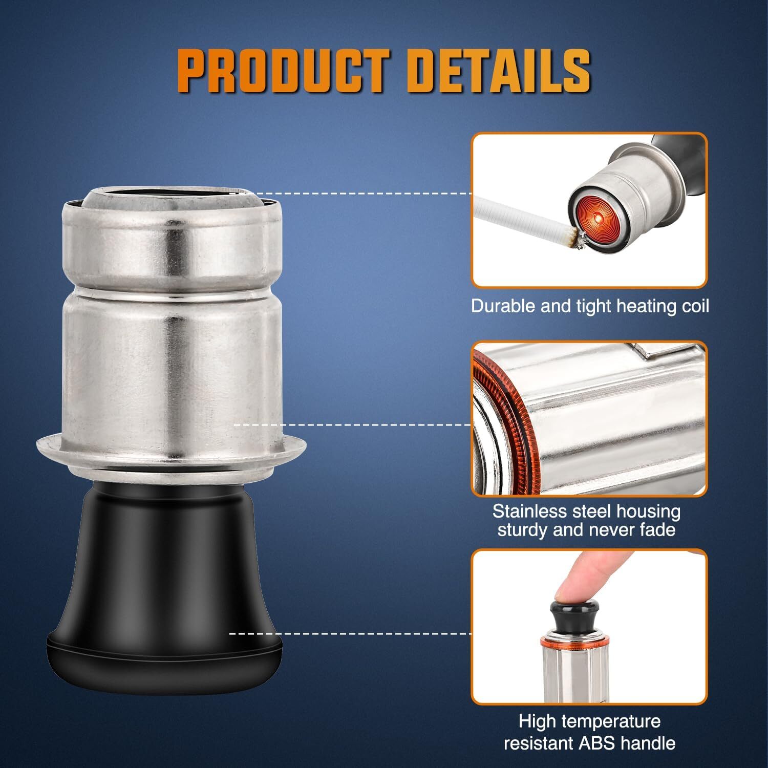 Nilight 12V Cigarette Lighter Car Replacement Socket with Terminals Wires