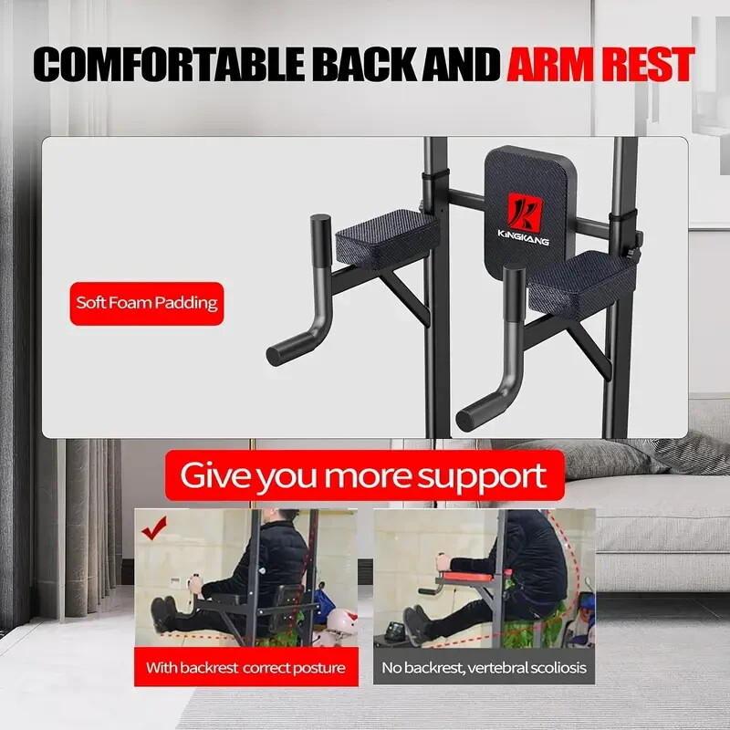 Power Tower Pull Up Bar Dip Station Multi-Function Home Gym Assistive Trainer