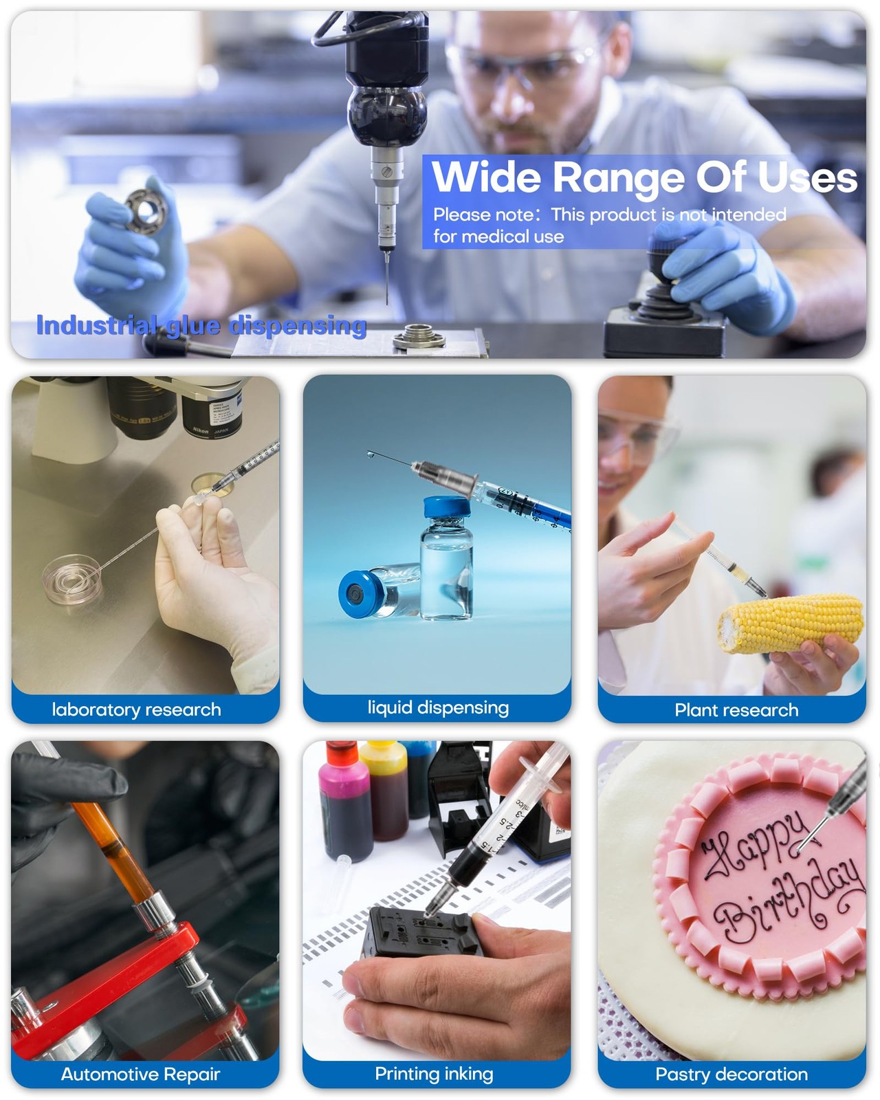 100 Pcs 22G 1 Inch Disposable Needle, Luer Lock Individual Package 22G-1