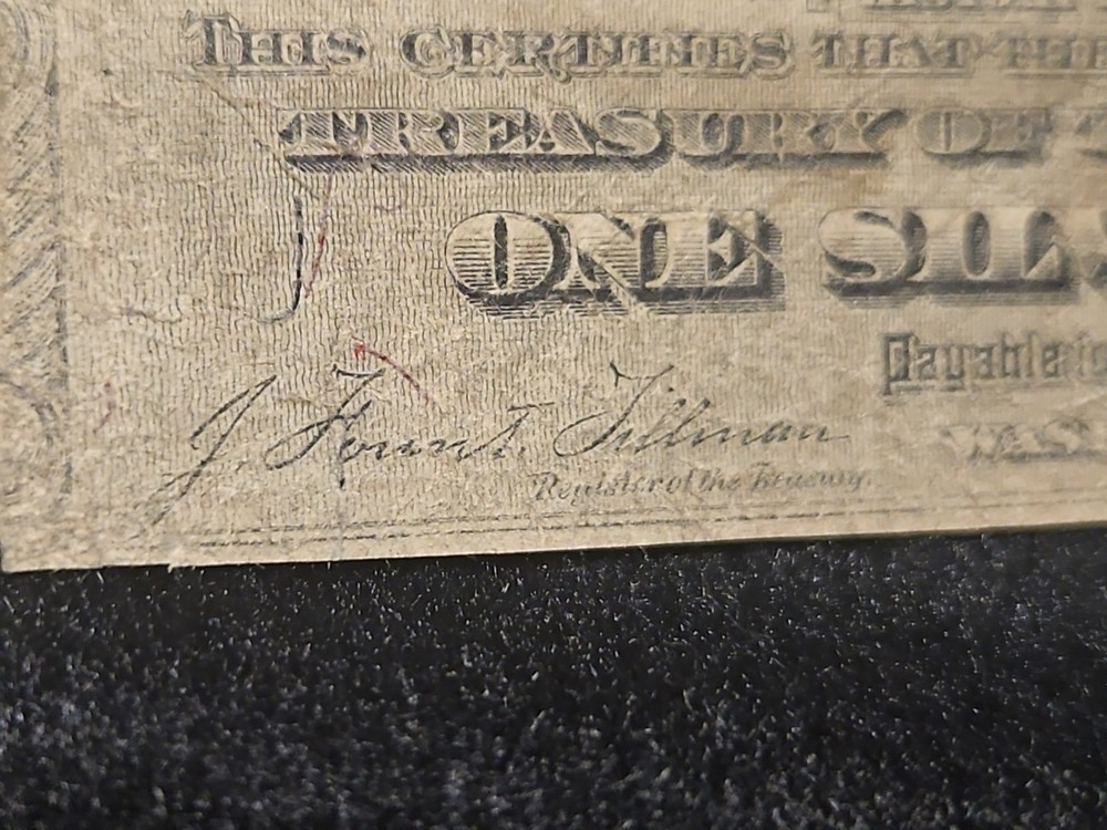 FR 224 1896 $1 ONE DOLLAR “EDUCATIONAL” SILVER CERTIFICATE NOTE VERY GOOD