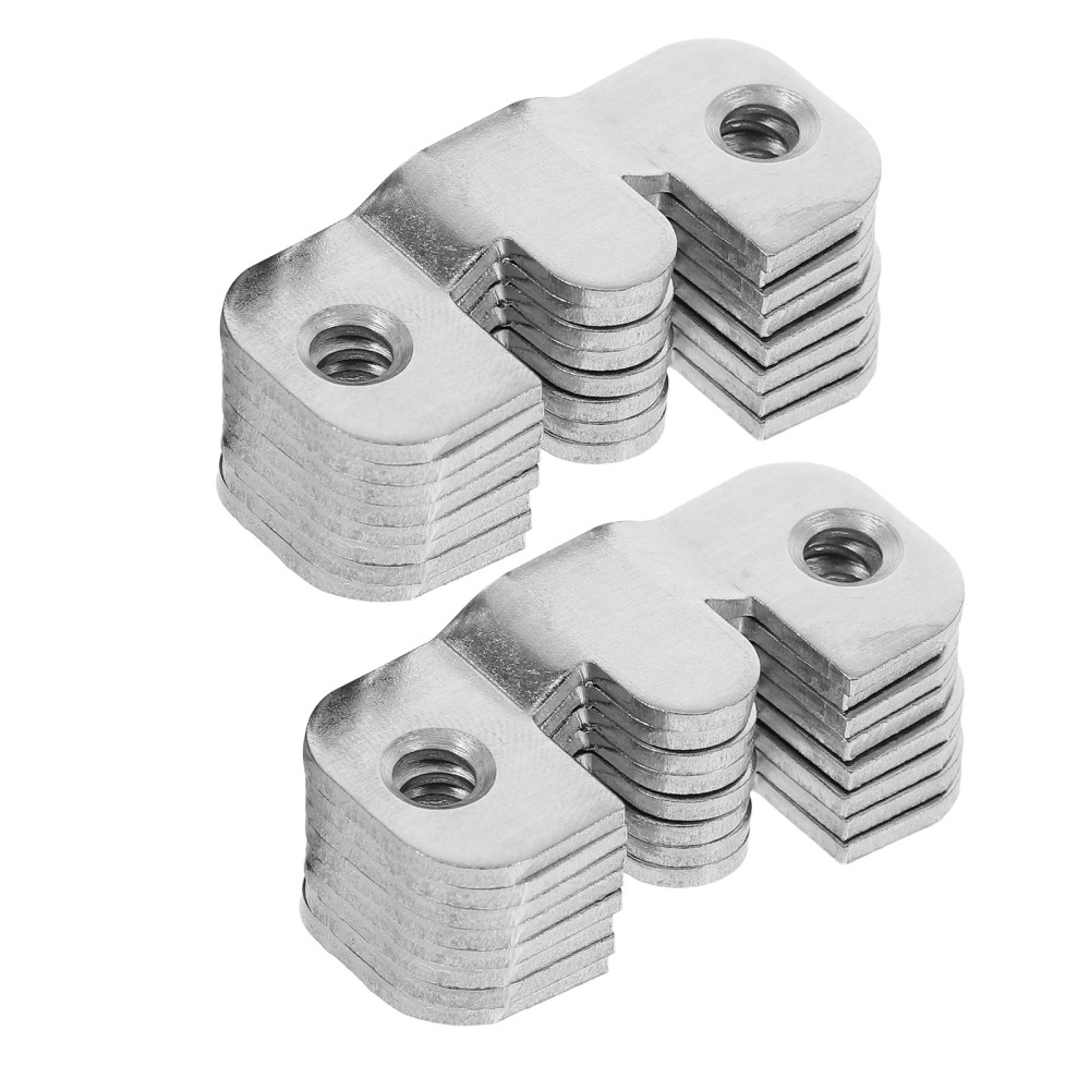 24pcs Flush Mount Bracket: Interlocking Picture Hanging Buckles - Stainless