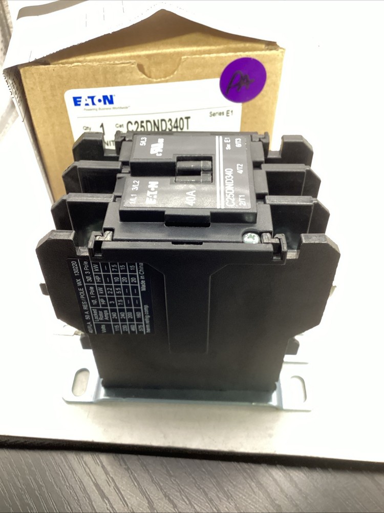 EATON C25DND340T DEFINITE PURPOSE CONTACTOR 🟣