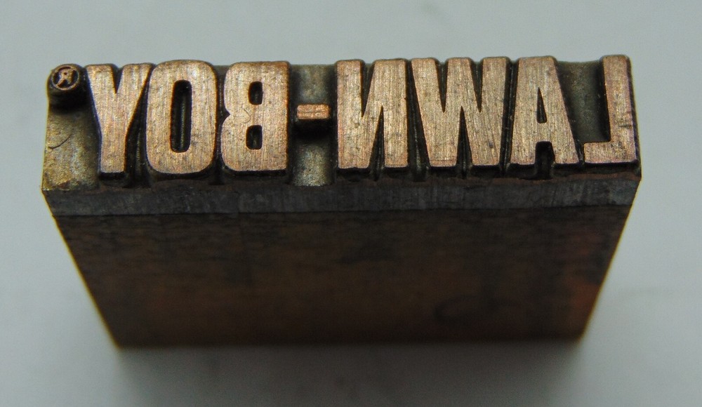 Printing Letterpress Printers Block Lawn Boy